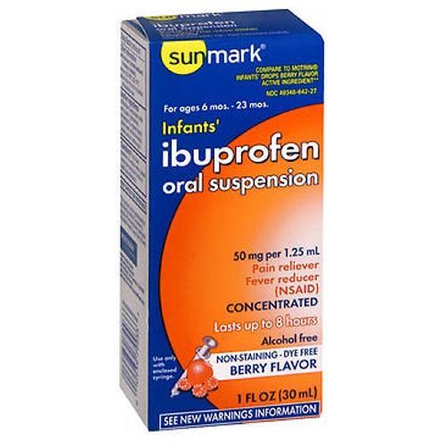 Sunmark Sunmark Infants Ibuprofen Oral Suspension, Berry 1 Oz Medical Supplies White Smoke
