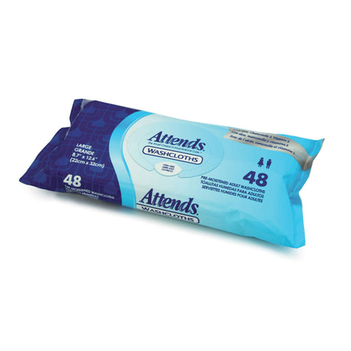 Attends ttends® Premium Washcloths – Scented 8.7"x12.6" 576/Case Personal Care White Smoke