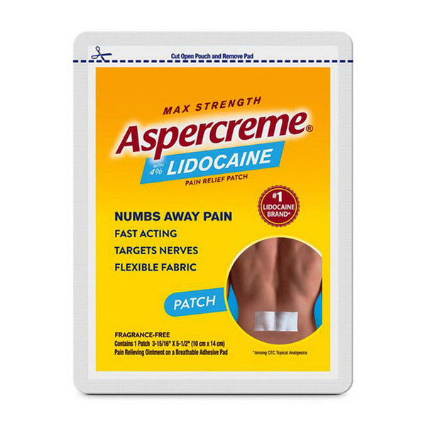 Aspercreme Aspercreme Lidocaine Patch, Max Strength Health & Beauty Light Gray