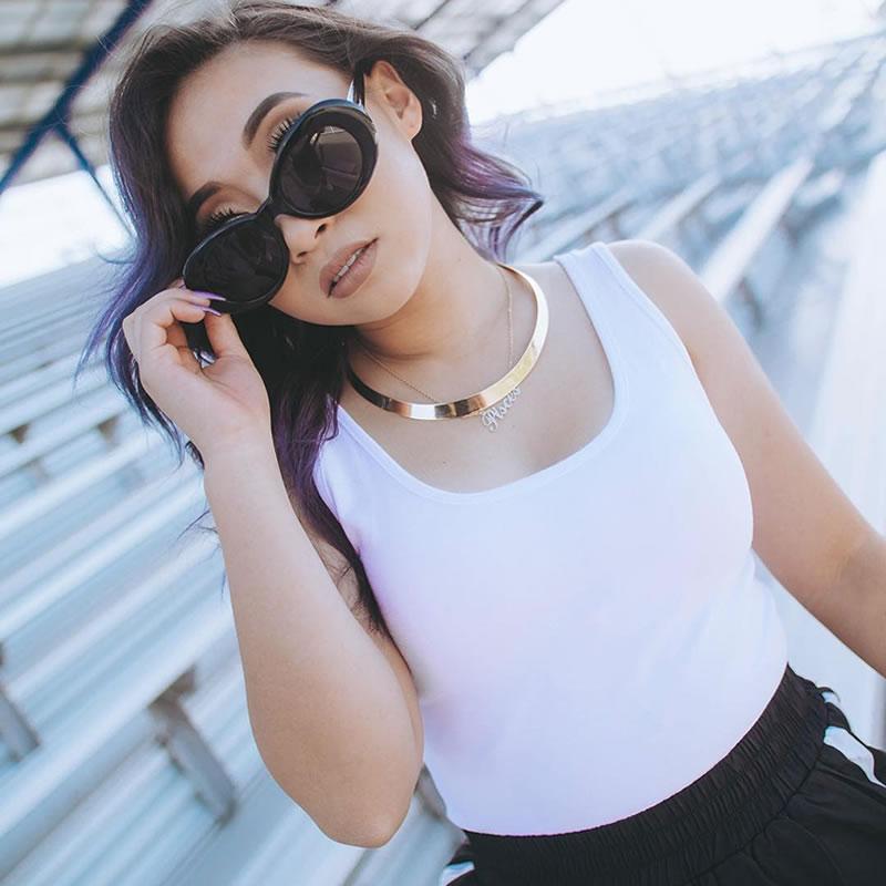 zeroUV Oversize Retro Tapered Arms Clout Goggle Oval Sunglasses 53mm C383 Sunglasses Lavender Red Smoke,White Smoke,Black Smoke,Tortoise Brown