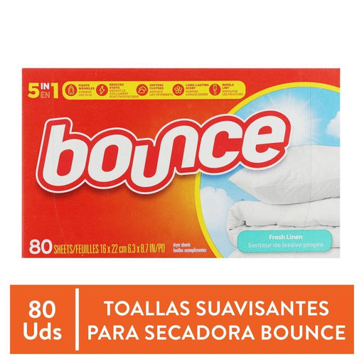 Bounce Bounce Fabric Softener Dryer Sheets, Fresh Linen, 80 Count Fabric Softeners & Dryer Sheets White Smoke