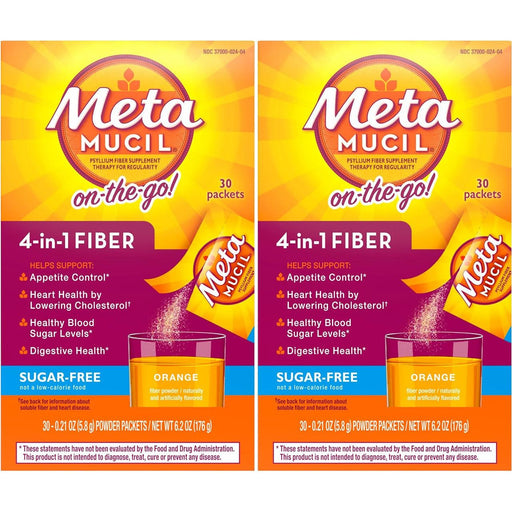 Metamucil Metamucil Psyllium Fiber Supplement, 4 In 1 Fiber, Powder Packets, Orange Personal Care Gold