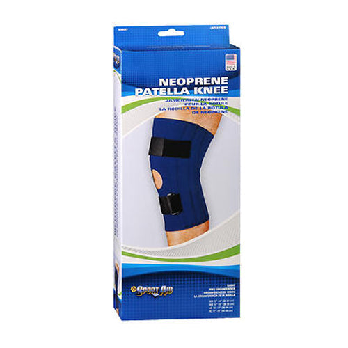 Scott Specialties Scott Specialties Sportaid, Knee Brace, Open Patella, Blue Neoprene, Large, 15-17 Inches Medical Supplies Light Gray