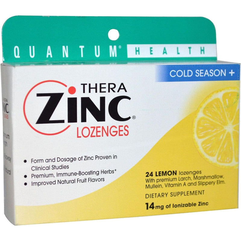 Quantum Health Quantum Health Cold Season Thera Zinc Lozenges - Lemon, 24 Loz, (Quantum) Vitamins & Supplements Lavender