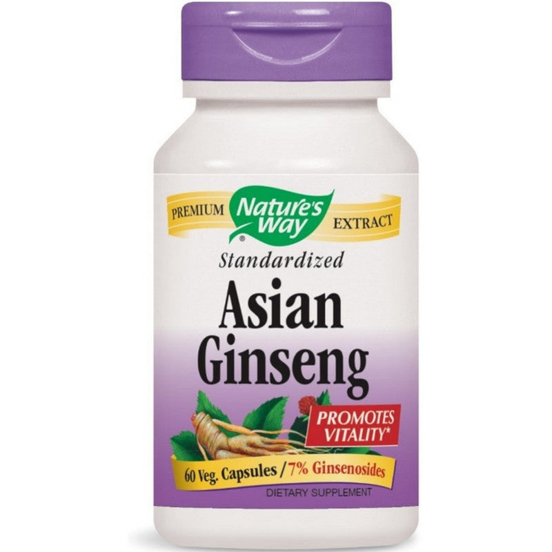 Nature's Way Nature's Way Asian Ginseng Standardized 60 Veg Capsules Vitamins & Supplements Lavender