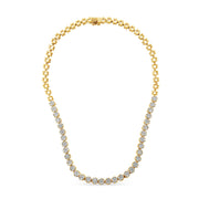 Bids.com IGI Certified 14K White Gold 8.0 Cttw Pave Set Round-Cut Diamond Cluster Graduating Riviera Statement Necklace (H-I Color, I1 Clarity) Necklaces White Smoke 14k Yellow Gold / 18,White.Gold / 18