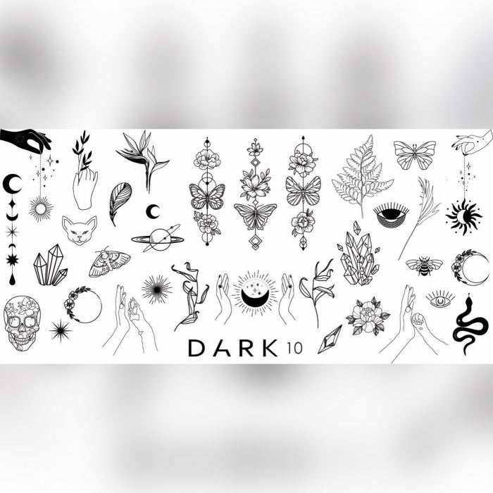 nbmsupply DARK 10 STAMPING PLATE  DARK10 White Smoke