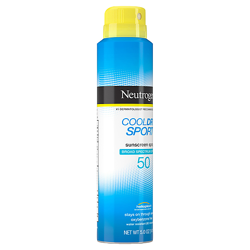 Neutrogena Neutrogena CoolDry Sport Sunscreen Spray, With Broad Spectrum SPF 50, 5 Oz Sunscreen White Smoke