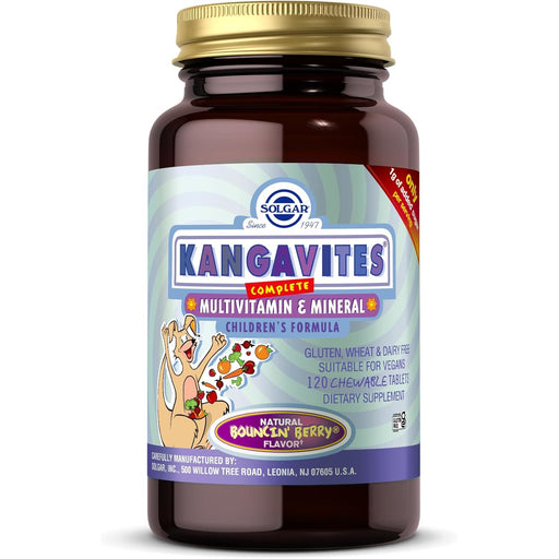 Solgar Solgar Kangavites, Complete Multivitamin & Mineral Children's Formula, Berry Flavor, 120 Chewable Tablets Vitamins & Supplements White Smoke