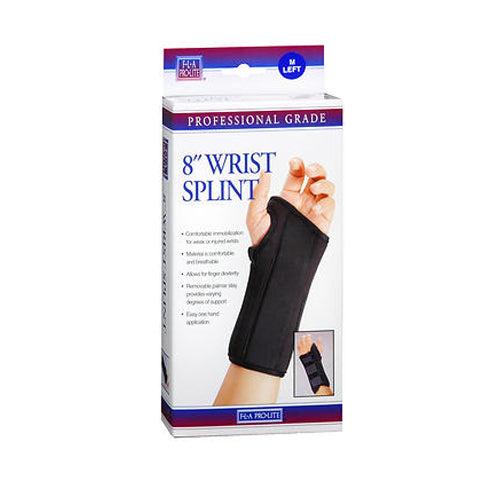 Fla Orthopedics Fla Orthopedics H&PC-13631 ProLite Wrist Splint Brace : Left Medium Wall Jacks & Braces White Smoke