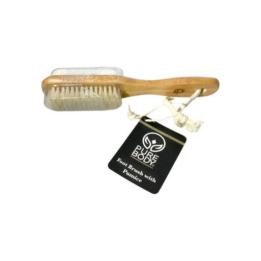 Bamboo Bamboo Pure Body Foot Brush With Pumice Insoles & Inserts White Smoke