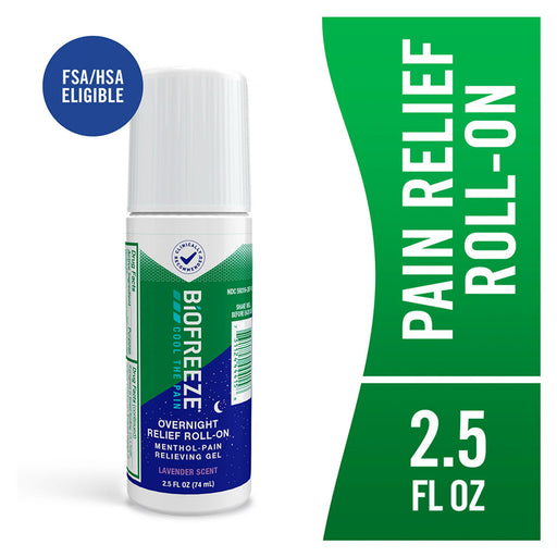 Biofreeze Biofreeze® Menthol Overnight Roll-On – Lavender Scent (2.5 fl oz) Health & Beauty White Smoke