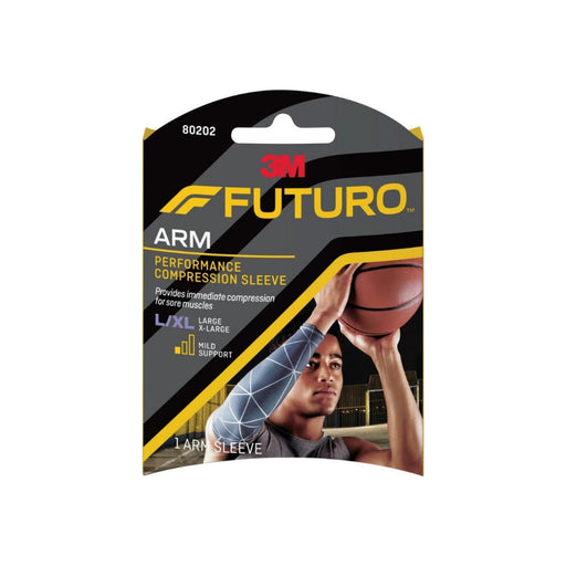Futuro Futuro Performance Compression Arm Sleeve, Firm Compression for Muscle Support, Large/X-Large Supports & Braces Black
