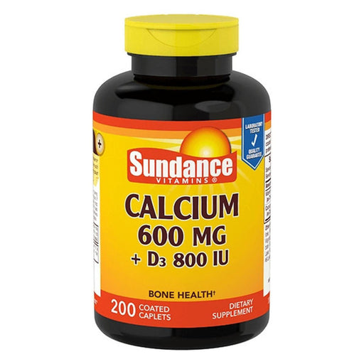 Sundance Sundance Vitamins Calcium 600 Mg + D3 800 IU - 60 Caplets Vitamins & Supplements White Smoke