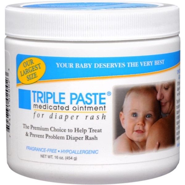 Triple Paste Triple Paste Diaper Rash Cream, Hypoallergenic Medicated Ointment For Babies - 16 Oz Diaper Rash Treatments White Smoke