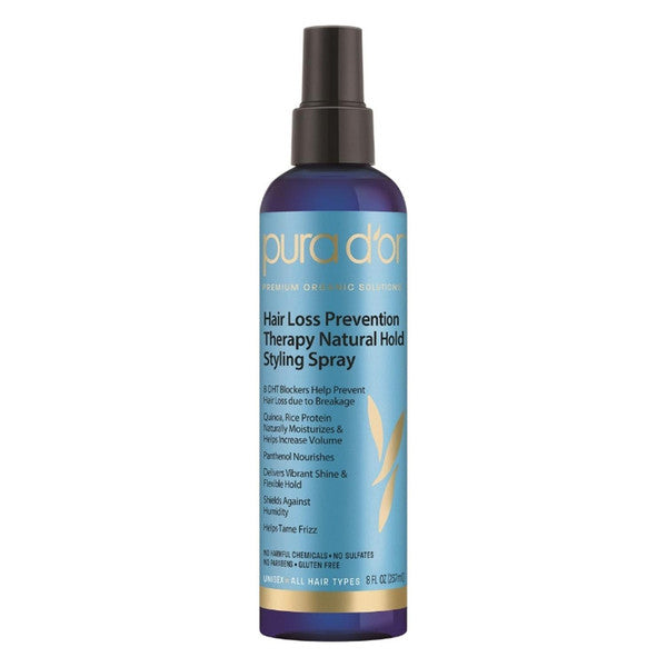 Pura d'or Pura d'or Natural Hold Styling Spray 8oz Hair Care White Smoke