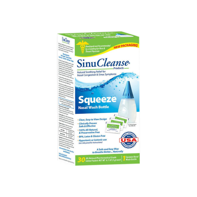 SinuCleanse SinuCleanse Soft Tip Squeeze  Bottle Nasal Wash System 1Ea Box Health & Beauty White Smoke