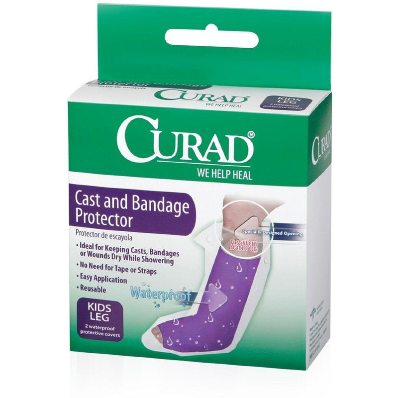 Curad Curad Cast And Bandage Protector, Waterproof, Kids Leg Cast & Bandage Protectors Dark Cyan