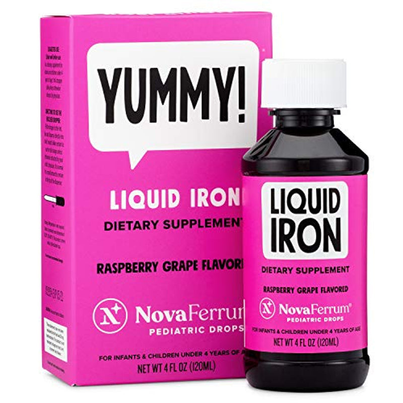 NovaFerrum NovaFerrum Pediatric Drops, Liquid Iron Supplement Raspberry Grape Vitamins & Supplements White Smoke