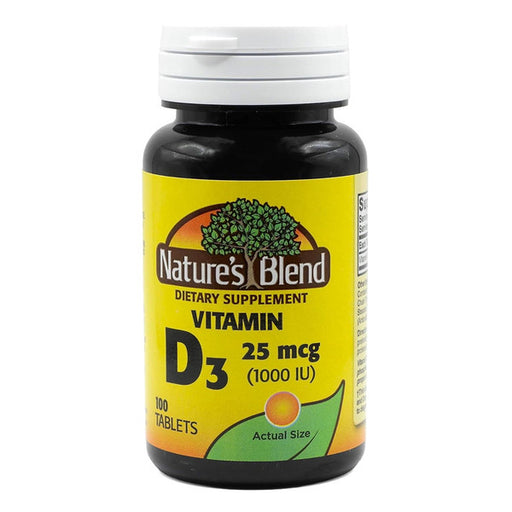 Nature's Blend Nature's Blend Vitamin D3 1000 IU - 100 Tablets Vitamins & Supplements White Smoke