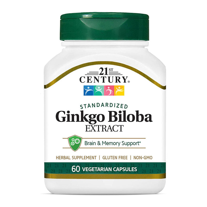 21st Century 21st Century® Ginkgo Biloba Extract – Standardized Vegetarian Capsules Vitamins & Supplements White Smoke