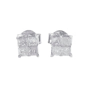 Bids.com 10k White Gold Diamond Stud Earrings (0.60 cttw, I-J Color, I2-I3 Clarity) Earrings White Smoke White.Gold / 0.6