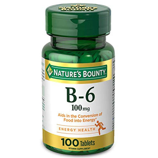 Nature's Bounty Nature's Bounty Vitamin B 6, 100 Mg, Tablets Vitamins & Supplements White Smoke