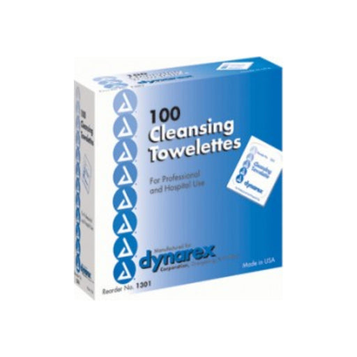 Dynarex Dynarex Cleansing Towelettes 5x7 100Ea First Aid White Smoke