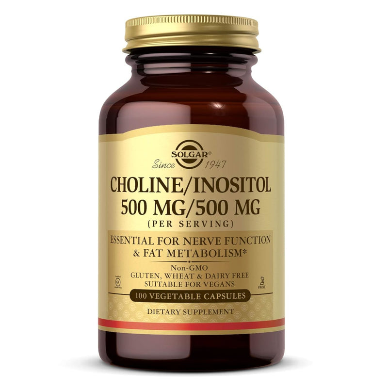 Solgar Solgar Choline/Inositol 500 Mg/500 Mg Vegetable Capsules Vitamins & Supplements White Smoke