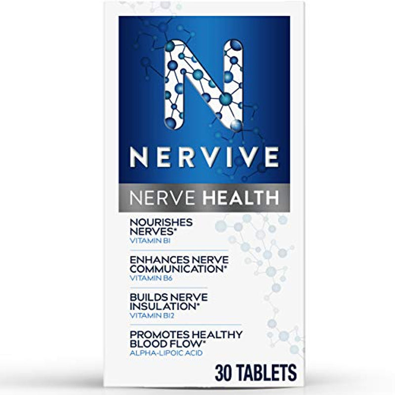 Nervive Nervive Nerve Health Support Supplement, Vitamin B Complex & Alpha Lipoic Acid, 30 Count Vitamins & Supplements White Smoke
