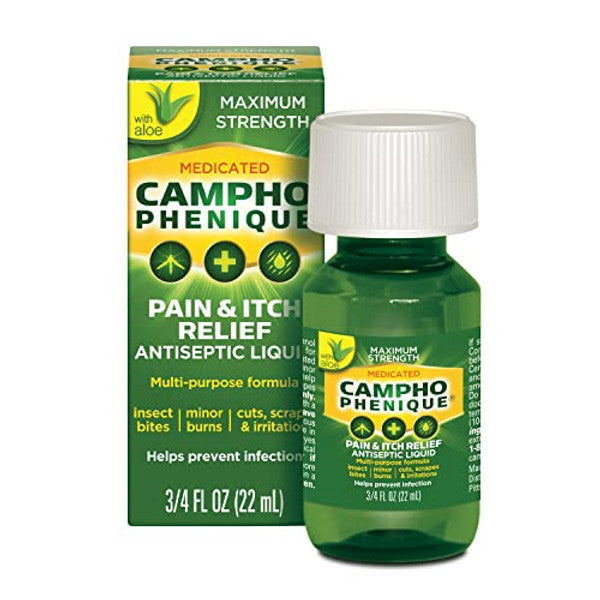 Campho-Phenique Campho-Phenique Pain & Itch Relief Antiseptic Liquid, Original Formula, 0.75 Fl Oz First Aid White Smoke