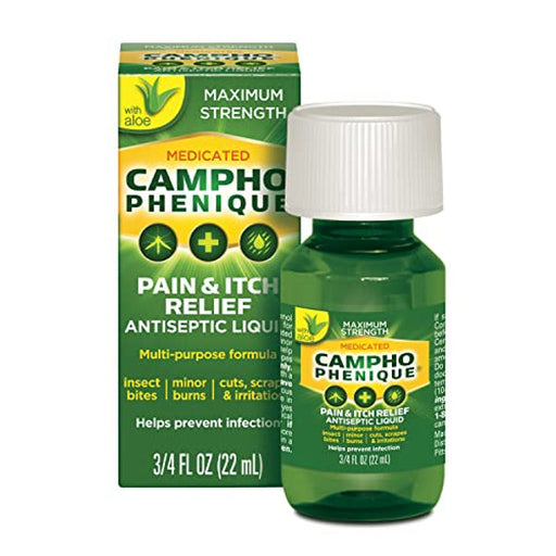 Campho-Phenique Campho-Phenique Pain & Itch Relief Antiseptic Liquid, Original Formula, 0.75 Fl Oz First Aid White Smoke