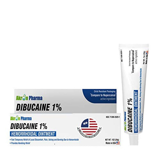 Akron Pharma Dibucaine  Oi 1% 28Gm Medicine Cabinets White Smoke