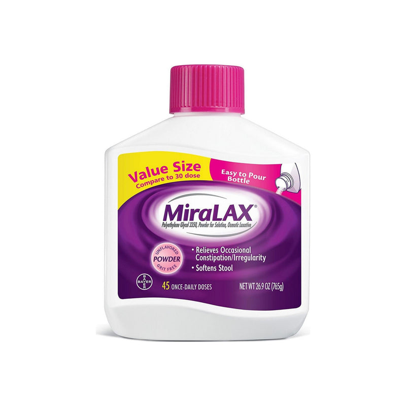 MiraLAX MiraLAX Value Size Powder Grit Free Osmotic Laxative 26.9 Oz Bottle Health & Beauty White Smoke