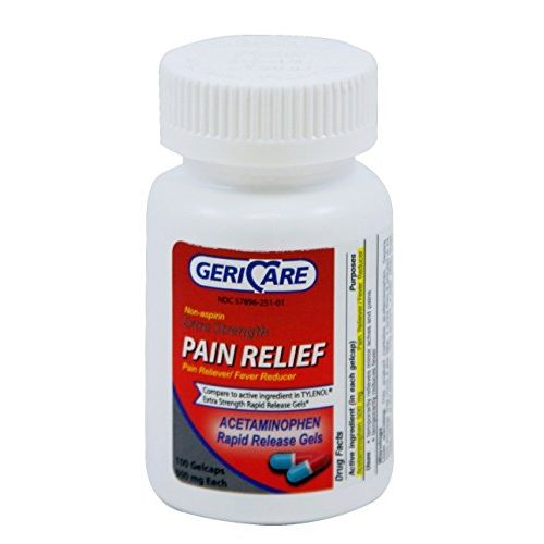 McKesson Brand McKesson Brand Extra Strength Rapid Release Pain Relief Gelcaps, 100count Medical Supplies Light Gray