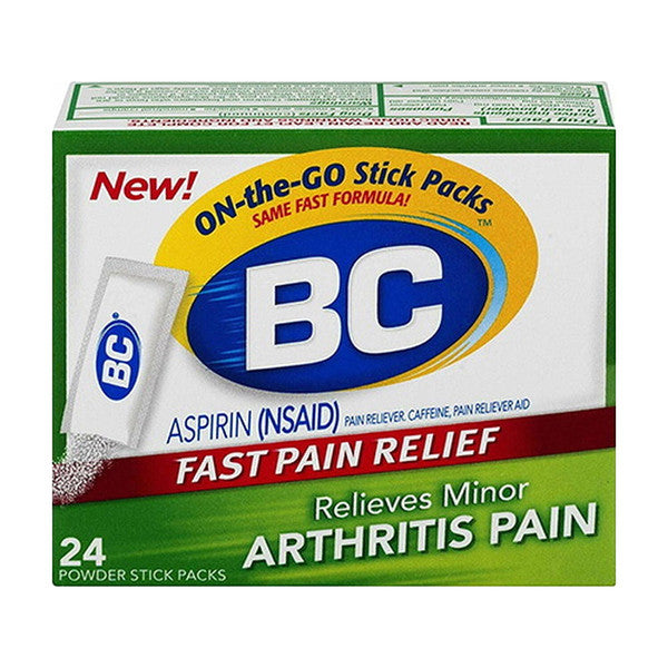 BC BC Arthritis Strength Pain Reliever – 1,000mg Fast-Dissolving Powder, 24 ct Packets Medicine & Drugs Light Gray
