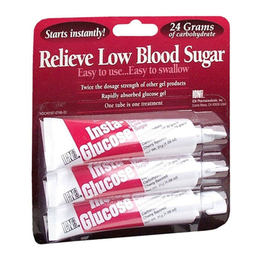 Insta-Glucose Insta-Glucose Gel 3x31 Gm Health & Beauty White Smoke