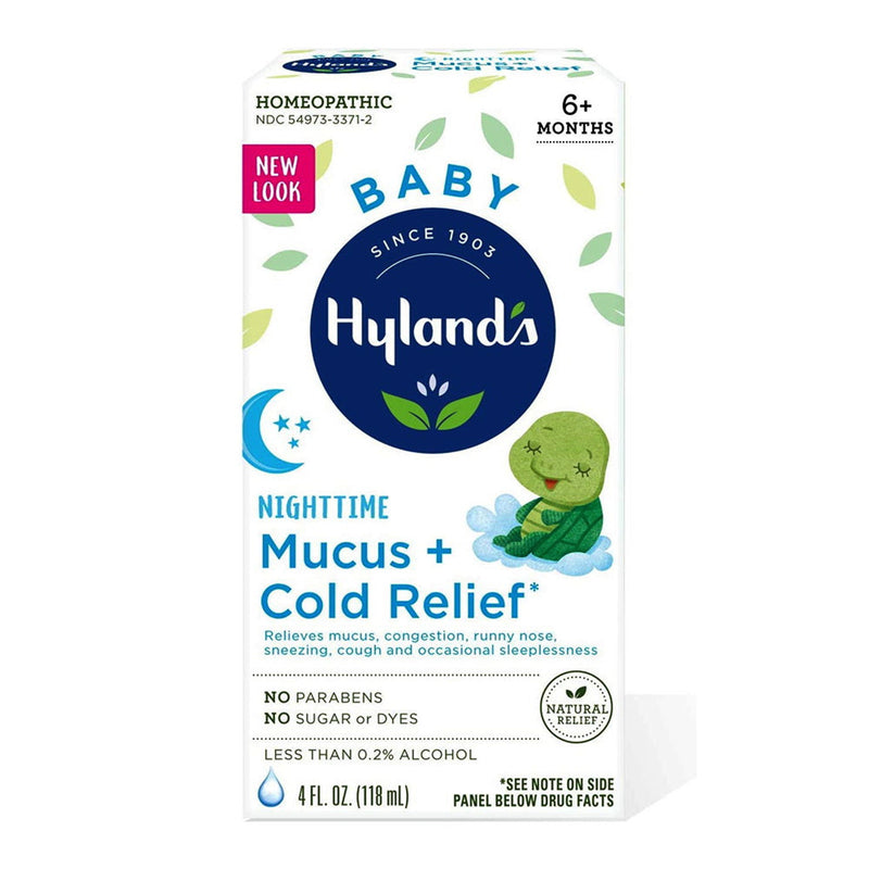 Hyland's Hyland's Naturals Baby Nighttime Mucus & Cold Relief Syrup - 4 Fl Oz Baby & Toddler Furniture White Smoke