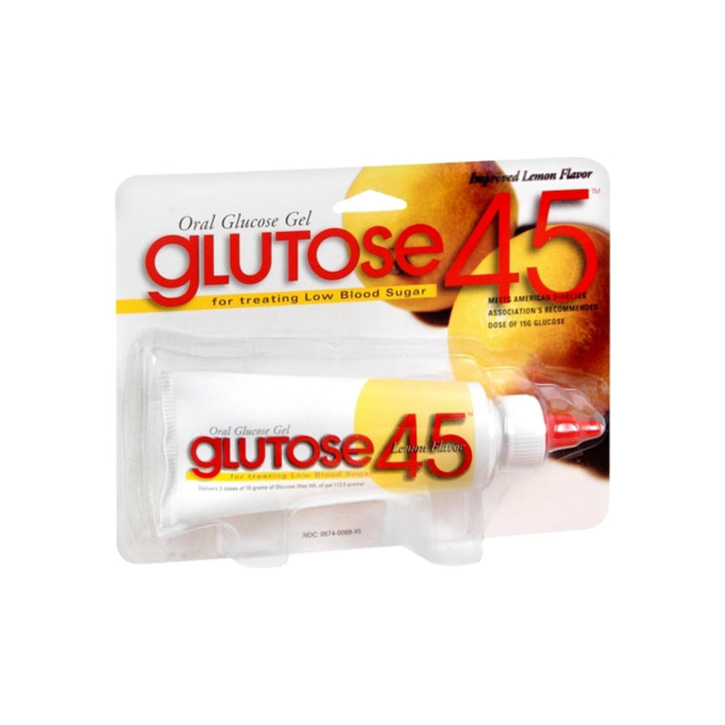 Glutose Glutose 45 Oral Glucose Gel – Rapid Response Energy, Lemon Flavor (112.5 Gm) Health Care White Smoke