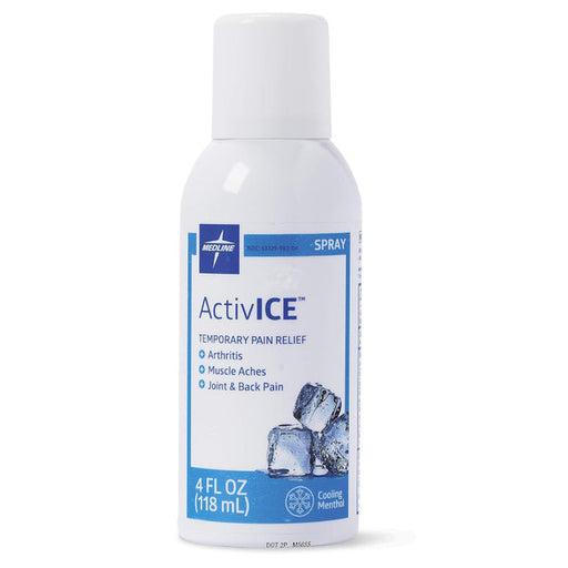 Medline Remedy Medline® Remedy Activice™ Topical Pain Reliever – 4 Fl oz Spray Medicine Cabinets White Smoke