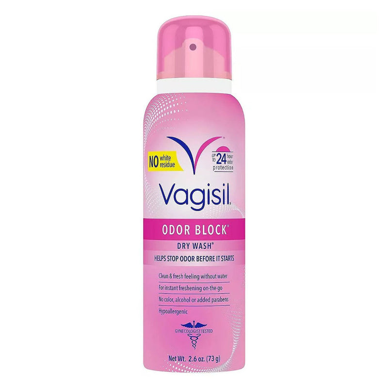Vagisil Vagisil Odor Block Dry Wash Spray, 24-Hour Odor Protection, 2.6 oz Personal Care White Smoke