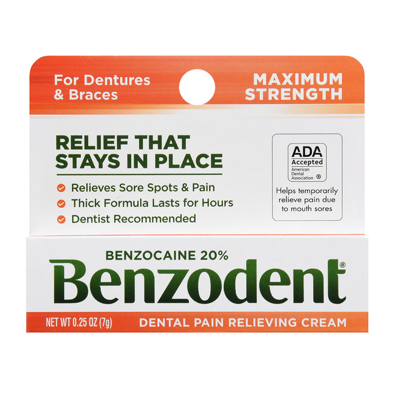 Benzodent Benzodent Denture Pain Relieving Cream Dentures Lavender