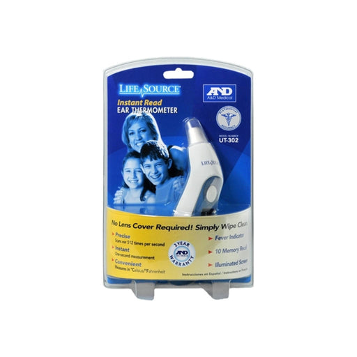 LifeSource LifeSource A&D UT302 Instant Read Digital Ear Thermometer Household Thermometers White Smoke