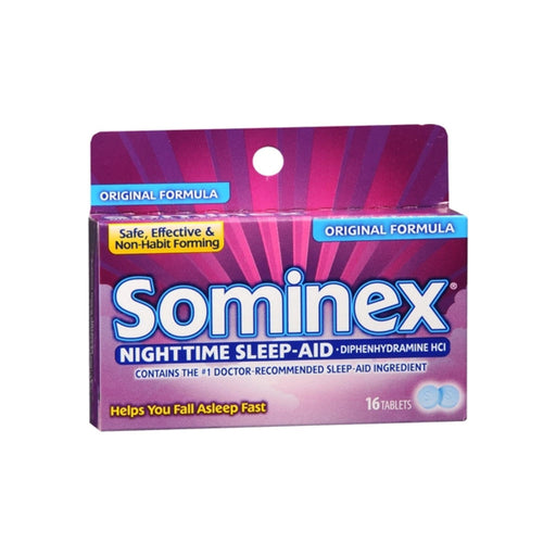 Sominex Sominex Nighttime Sleep Aid, Diphenhydramine H Cl, Original Formula, Tablets Snoring & Sleep Apnea Aids White Smoke