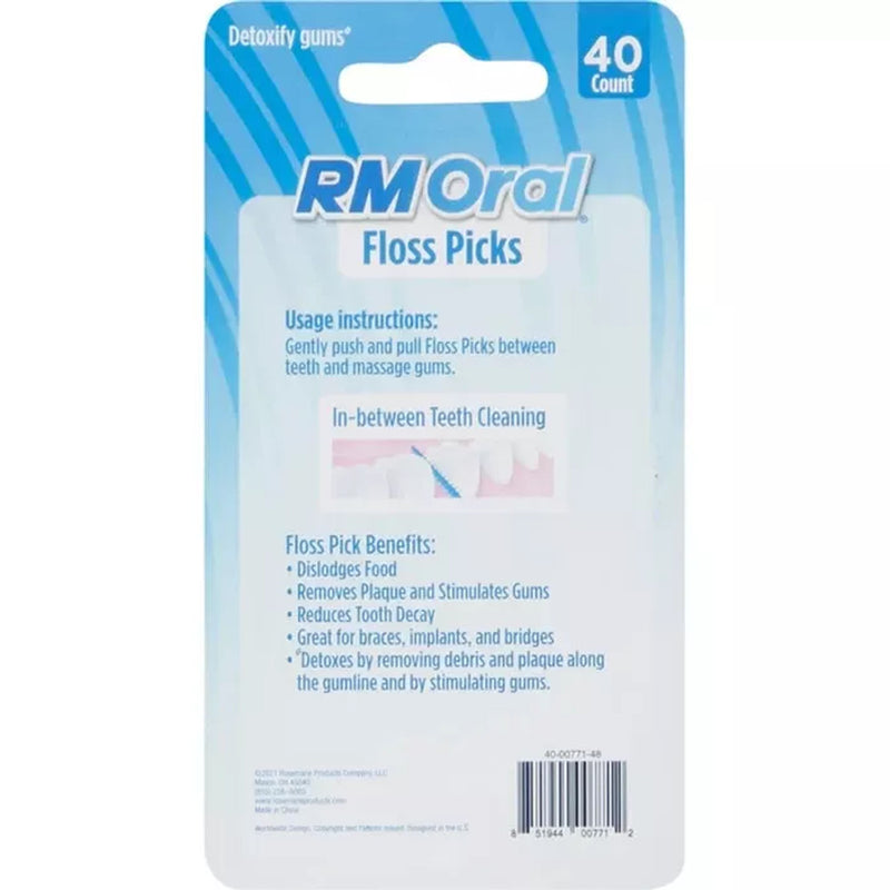 RM Oral RM Oral Floss Picks – Dual-Action Dental Cleaners Dental Floss Lavender