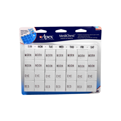 Apex Apex MediChest, Vitamin And Medication Organizer Health Care Light Gray