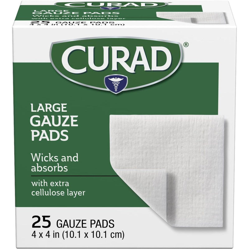 Curad Curad Pro-Gauze Pads, 4 x 4 inch, 25 Count – Professional Grade Absorbent Gauze First Aid Lavender