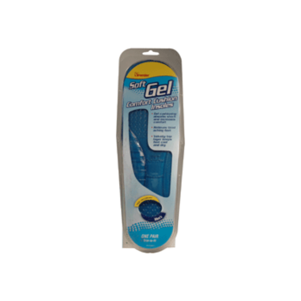 Premier Premier Gel Insoles For Men, One Size 1 Pair Insoles & Inserts White Smoke