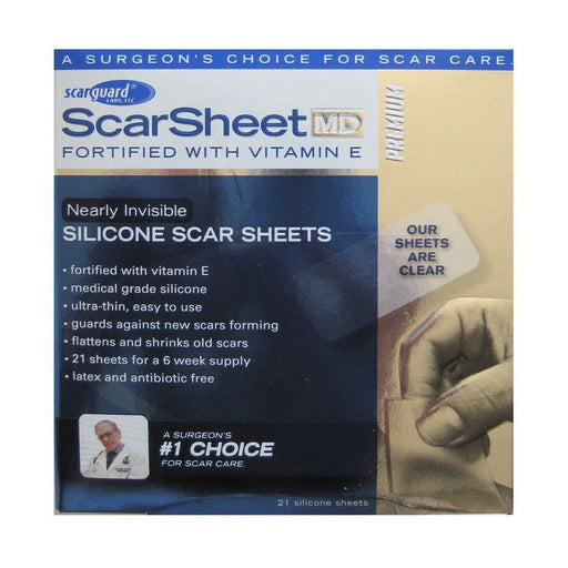 Scarguard Scarguard  Md Silicone  Scarsheet 21Ct First Aid Dark Slate Gray