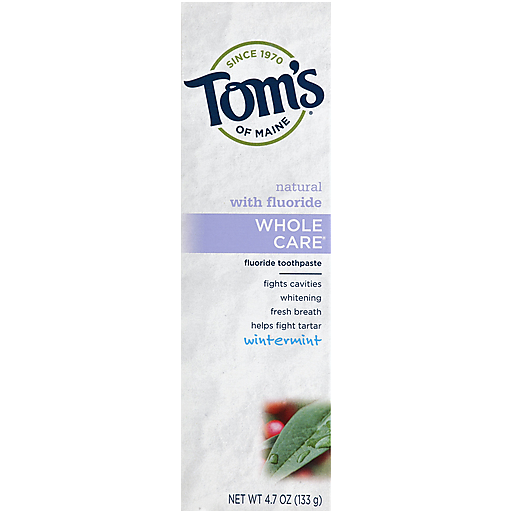 Tom's of Maine Tom's of Maine Toothpaste Whole Care w/Fluoride Wintermint 4.7 Oz Toothpaste Lavender